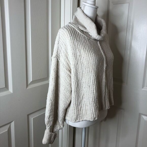 NEW Free People Be Yours Cowl Neck Sweater in Vanilla Bean XS - Picture 5 of 9